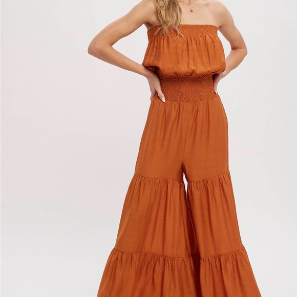 Tiered Ruffle Tube Jumpsuit - Picture 3 of 3